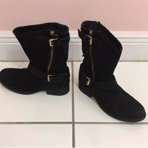 Black and Gold Ankle Boots